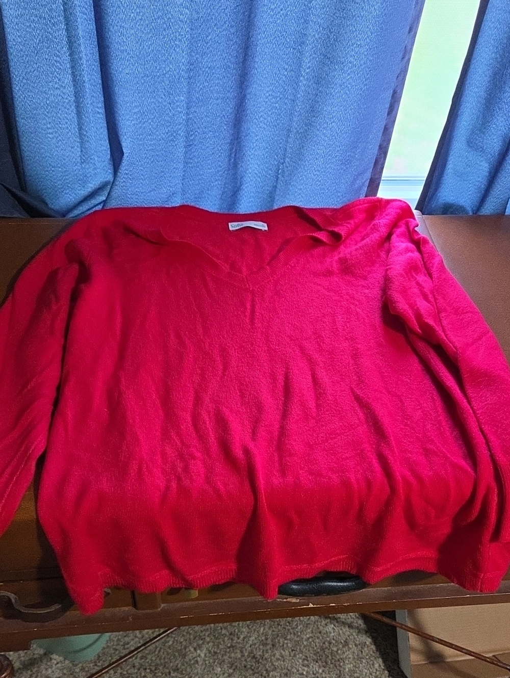 croft & barrow Bright Red V-Neck Sweater